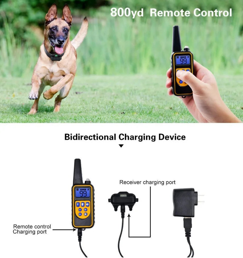 Electric Dog Training Collar Waterproof Dog Bark Collar Pet With