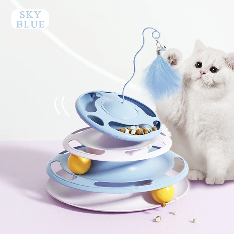 Interactive Cat Toy Car with Remote Control